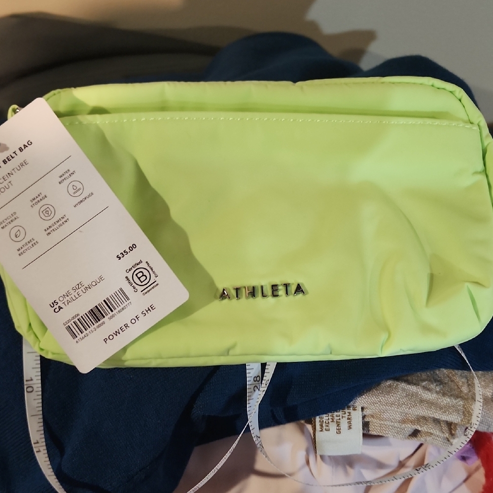 Athleta Women's Neon Green Cosmetic Bag